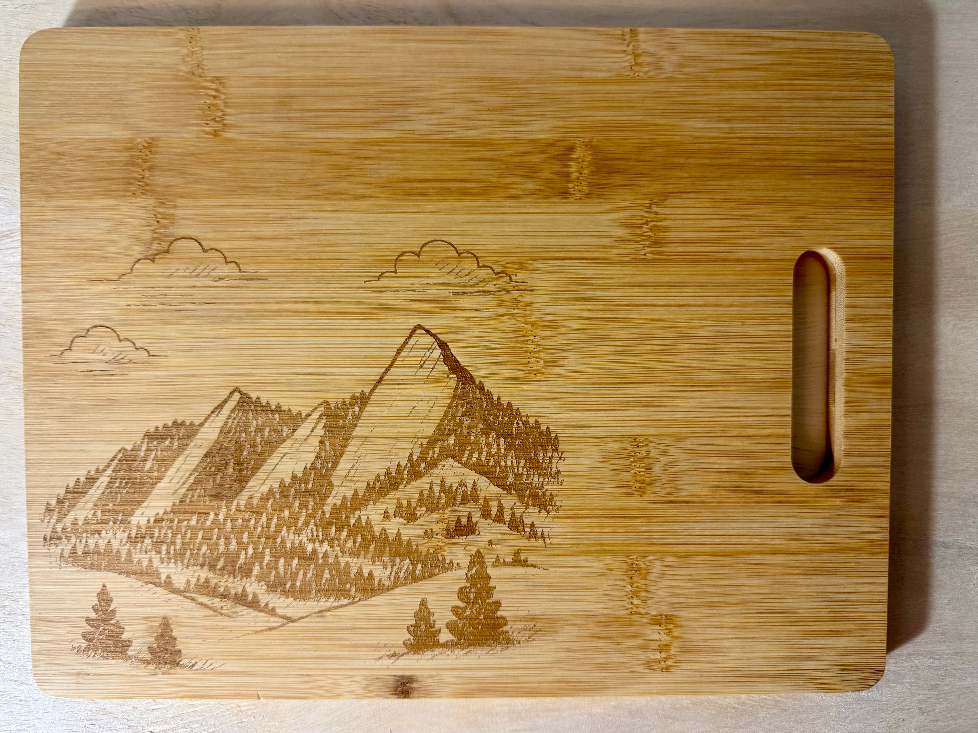 Flatirons engraved cutting board